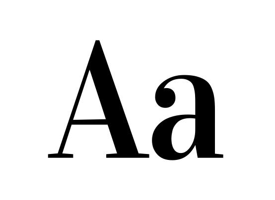 font-1-serif An example of a serif font